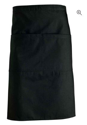 Yo! Apron - Black front waist apron